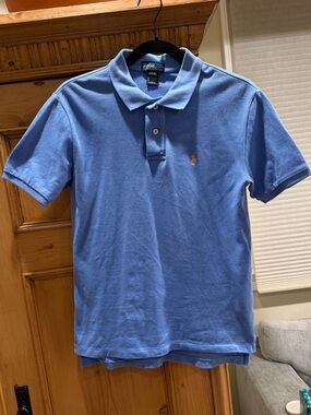 Polo by Ralph Lauren Light Blue Polo Shirt with Orange Pony